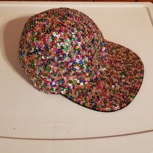 Sequined baseball cap